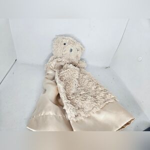 Kyle & Deena Teddy Bear Lovey Tan Brown Baby Security Blanket Satin Used Plush. 